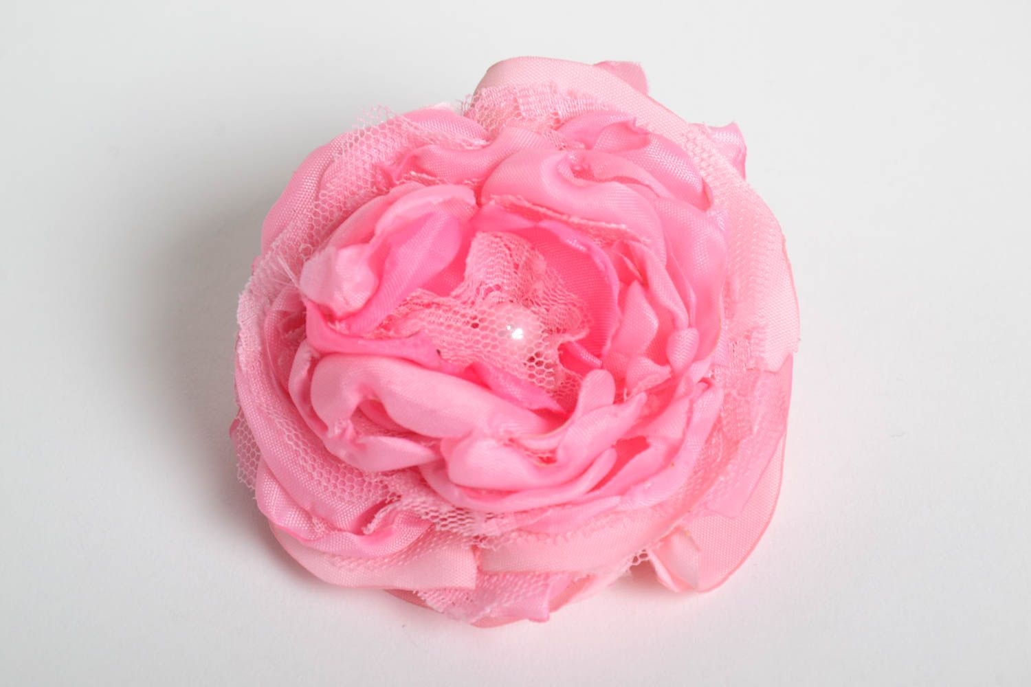 Haarband Blumen handgefertigt Accessoire für Haare Haarschmuck Blüte in Rosa foto 4