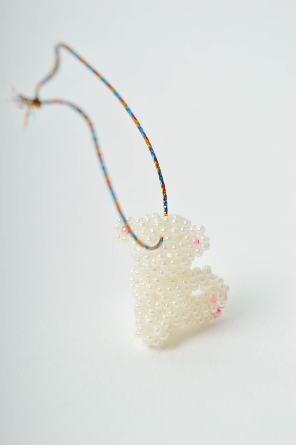 Handmade designer keychain cool keyrings funny gifts for kids bead weaving photo 5