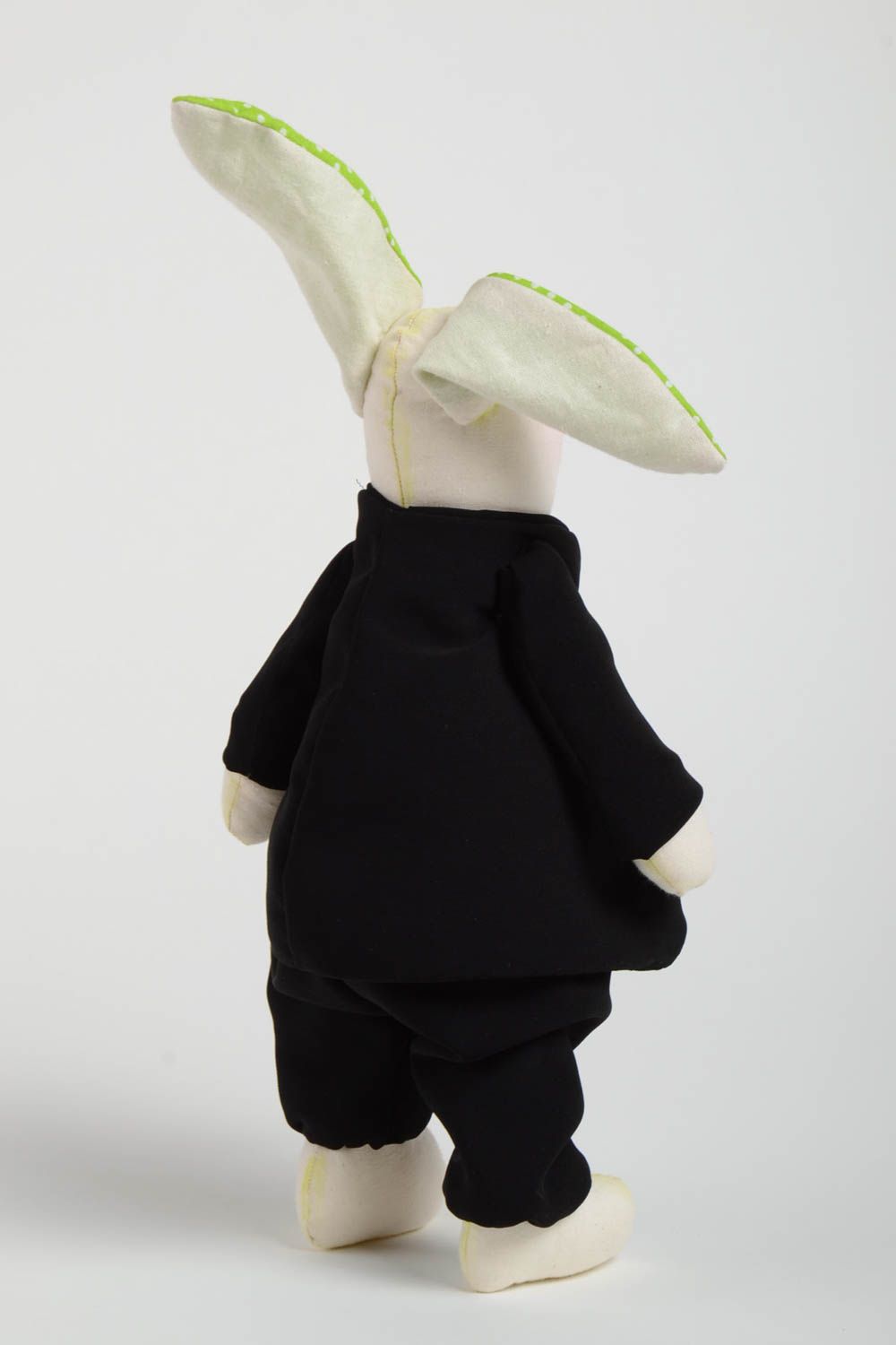 Игрушка заяц жених в костюме красивый из ткани небольшого размера ручная работа фото 4