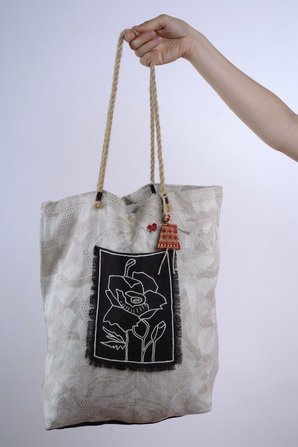 Handmade Tasche aus Lein foto 1