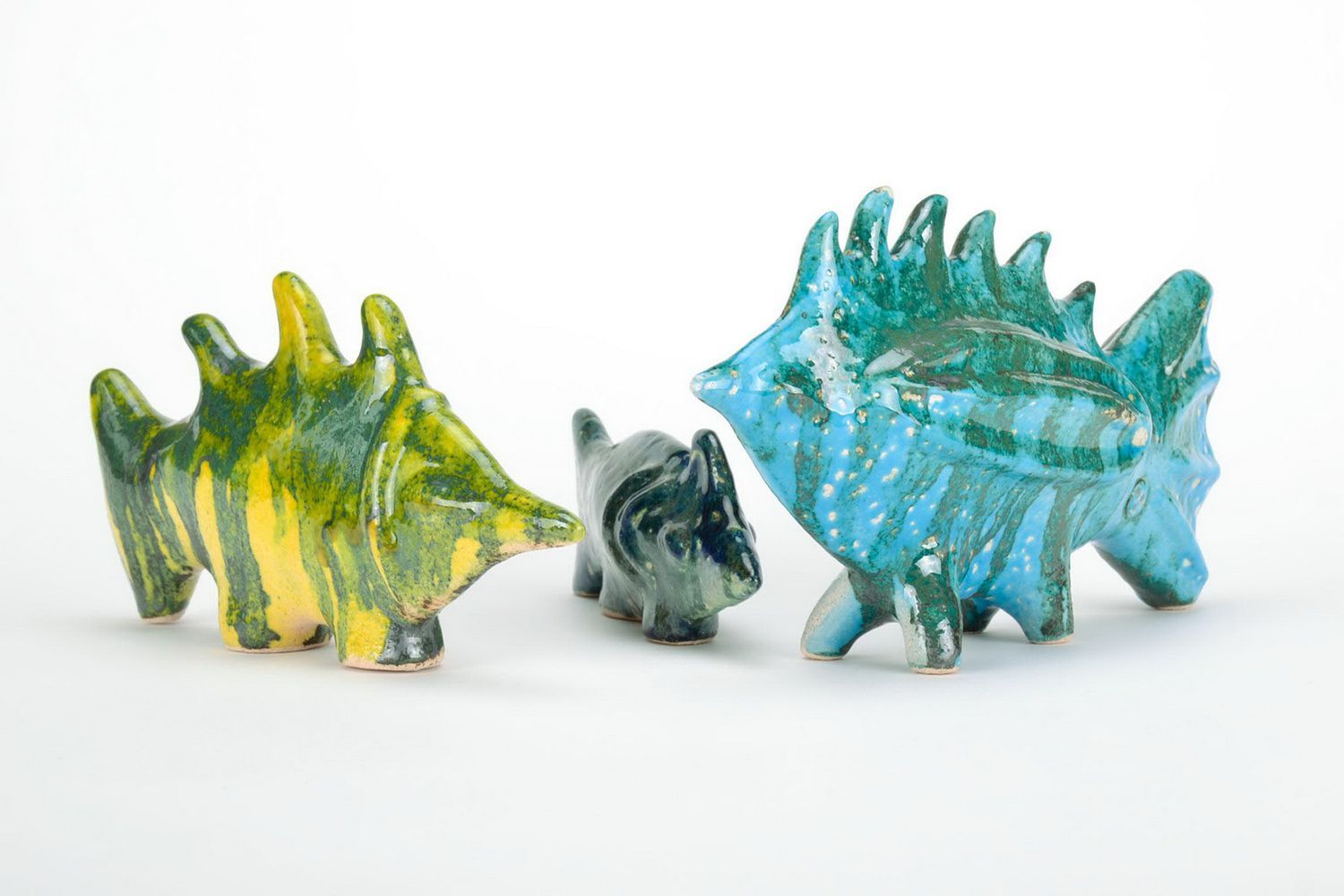 Set of ceramic statuettes Fish photo 3
