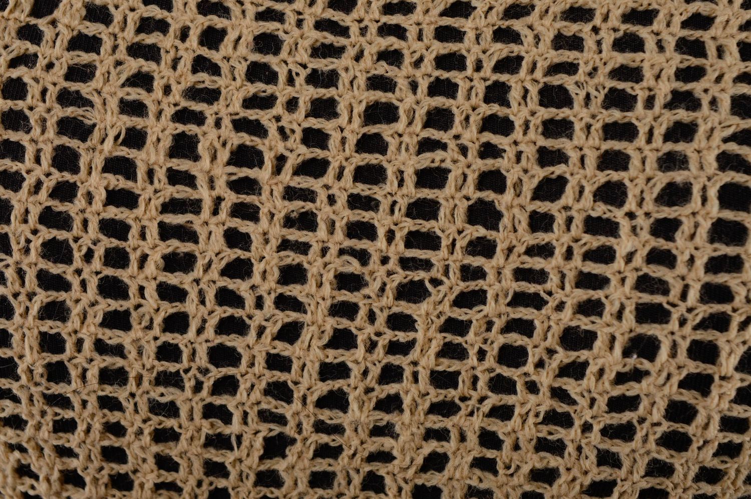 Long beige crochet dress photo 3
