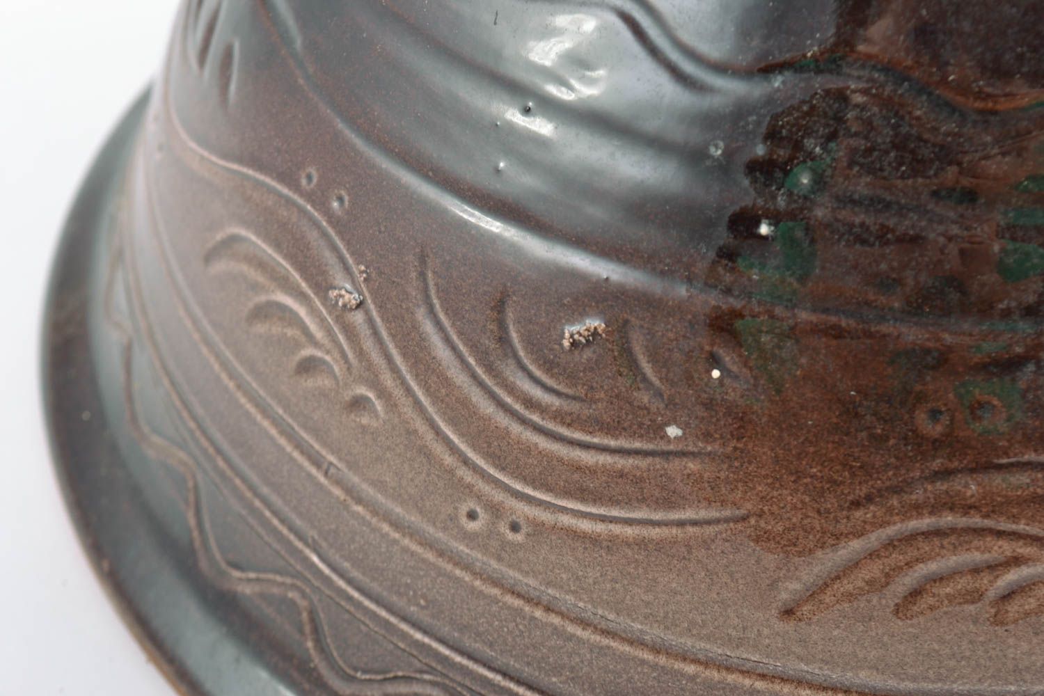 Large handmade designer glazed clay bowl 2 l eco kitchenware ideas photo 5