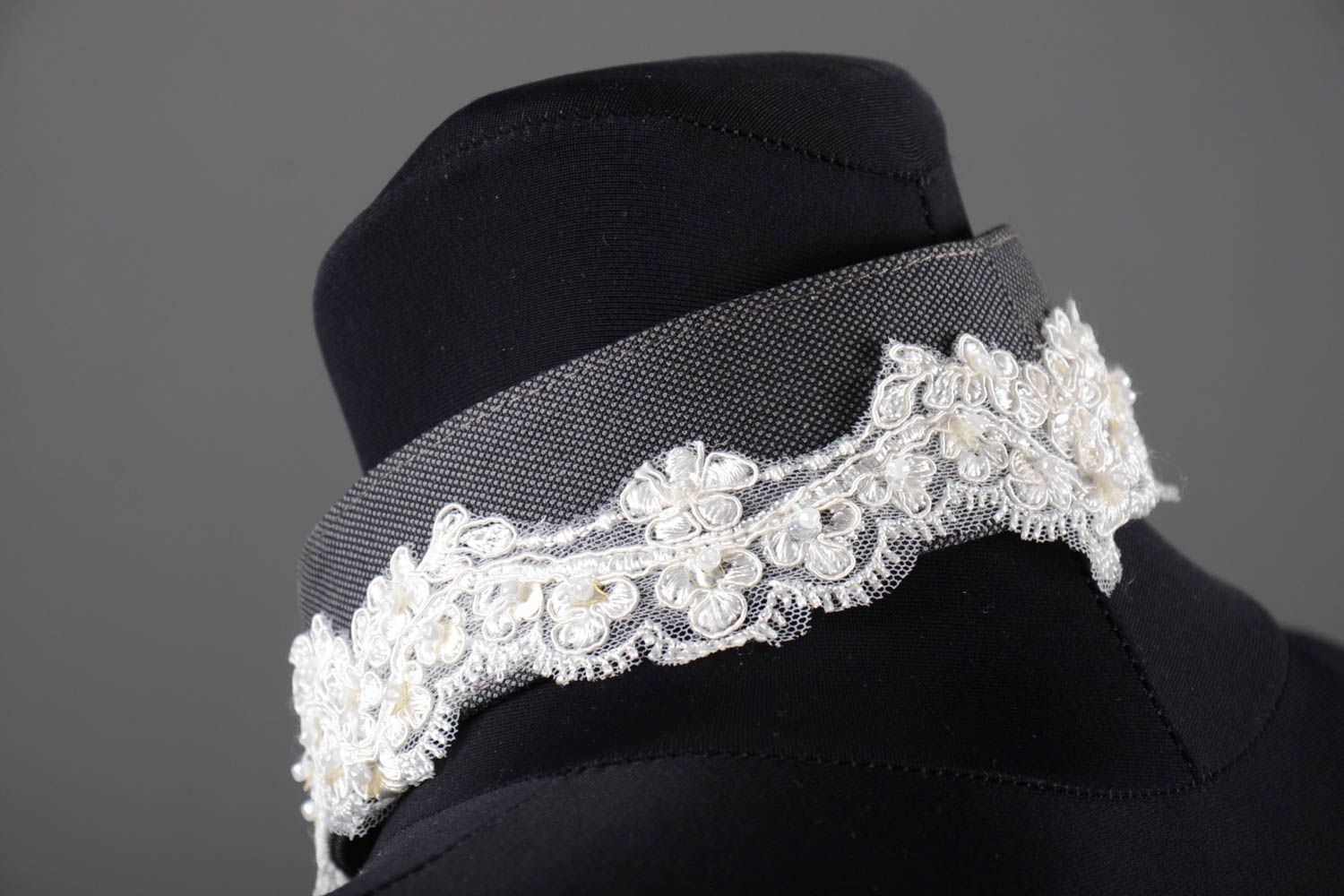 Beautiful handmade textile collar decorative removable collar fashion trends photo 2