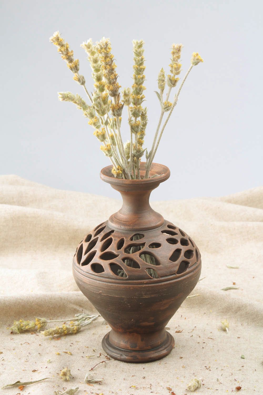 Vase en céramique décoratif fait main photo 1