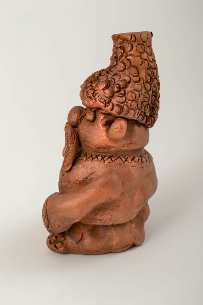 Statuina fatta a mano figurina in ceramica souvenir di terracotta originale foto 3