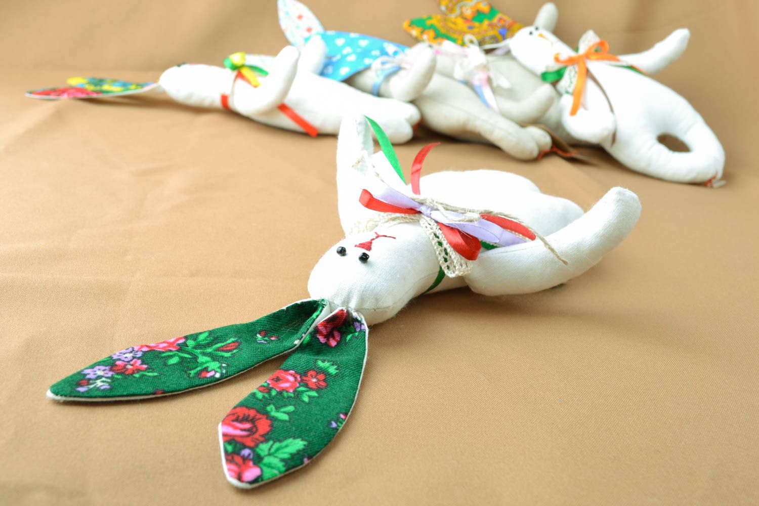 Soft toy made of fabric Rabbit photo 5