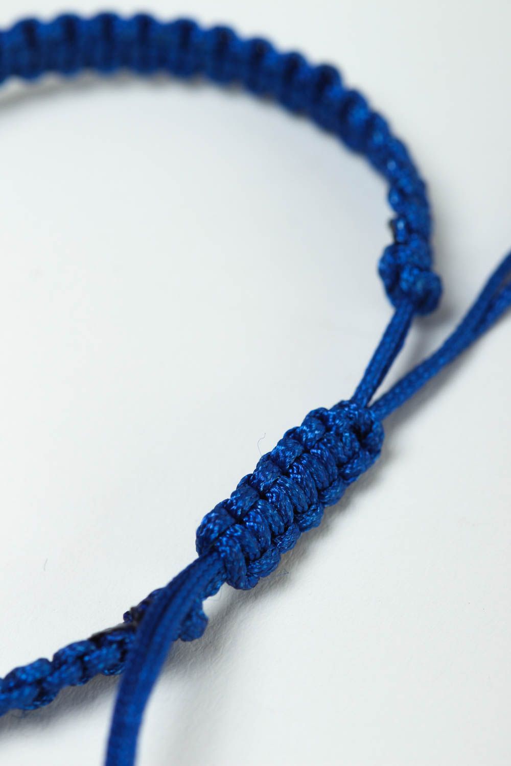 Bracelet textile Bijou fait main bleu style marin Accessoire femme original photo 4