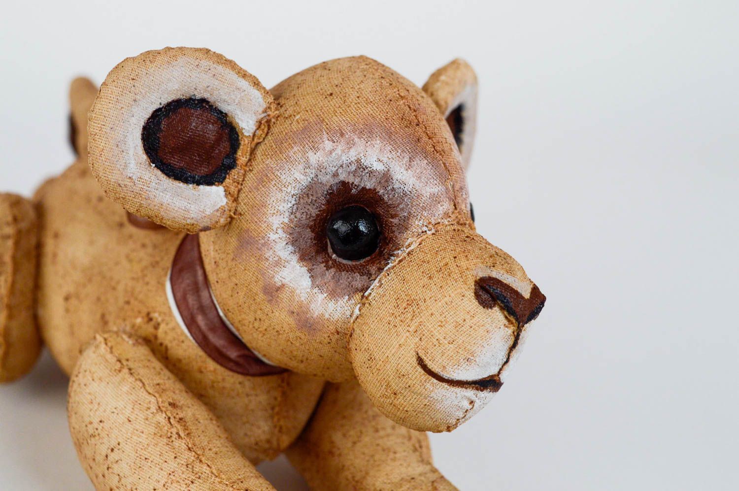 Aroma Kuscheltier Löwe aus Stoff handgemacht originell weich in Beige Geschenk foto 3