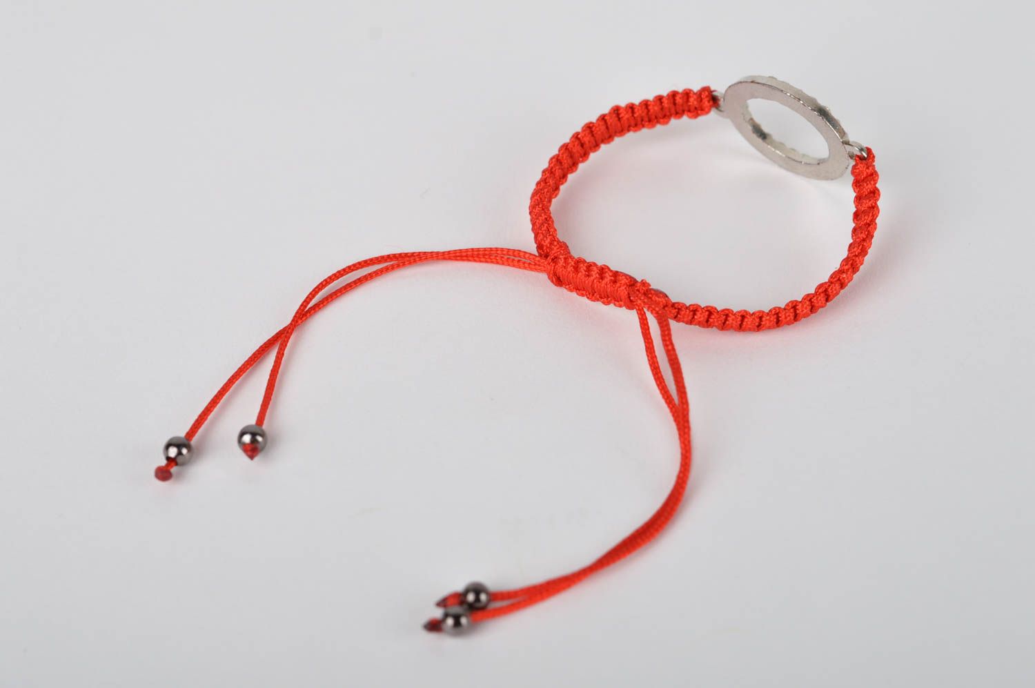 Handmade Schmuck Damen Armband Accessoire für Frauen rotes Armband ausgefallen foto 5