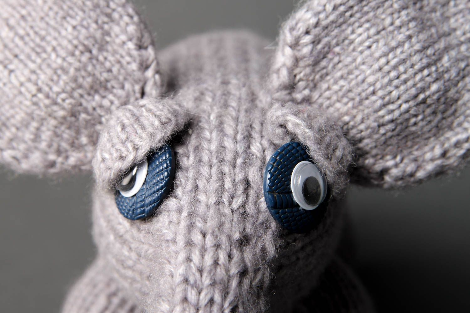 Handmade Strick Kuscheltier Spielzeug Elefant Geschenkidee für Kinder originell foto 5