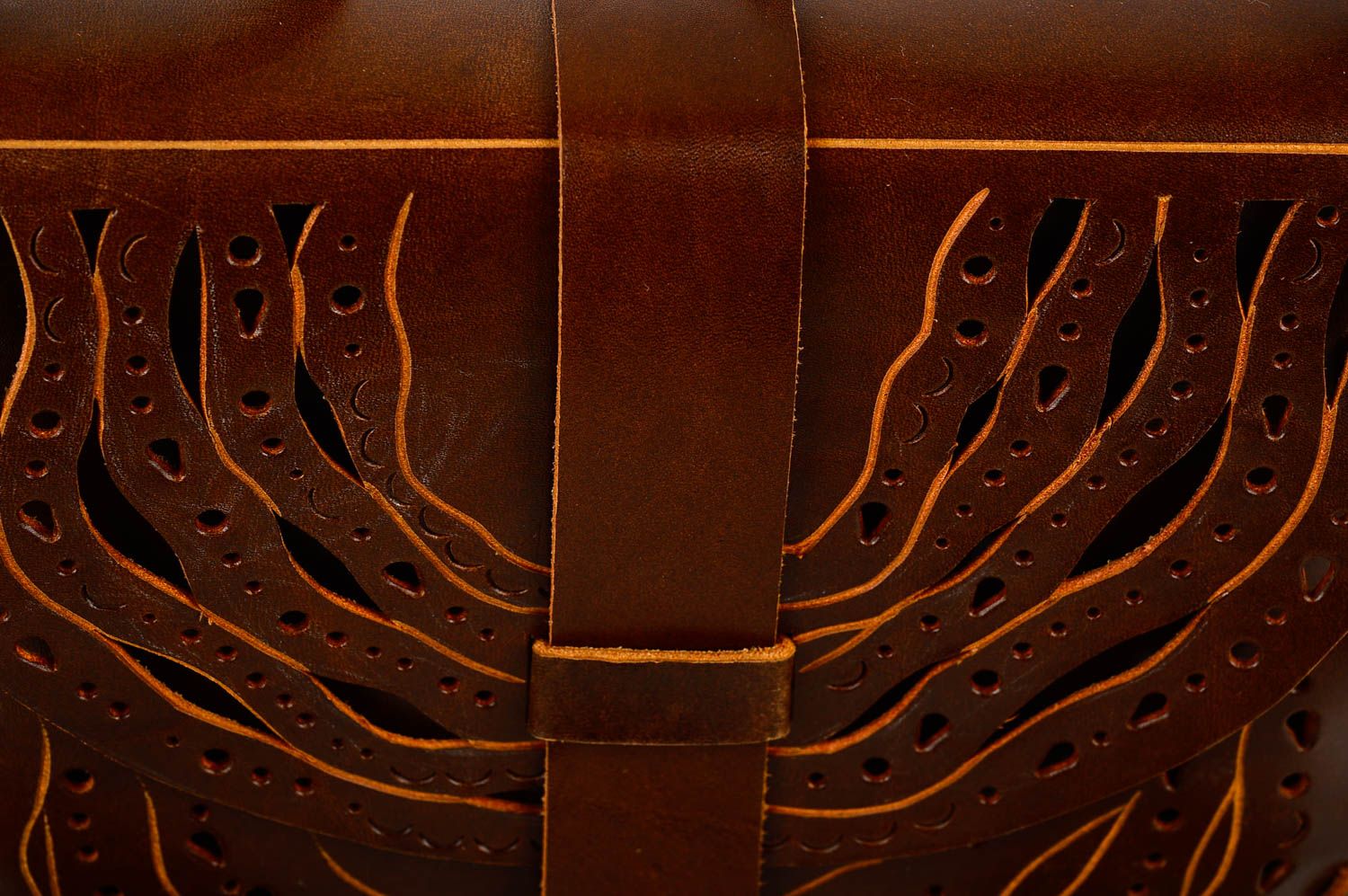 Handmade leather bag leather bag natural leather handbag carving design bag  photo 5
