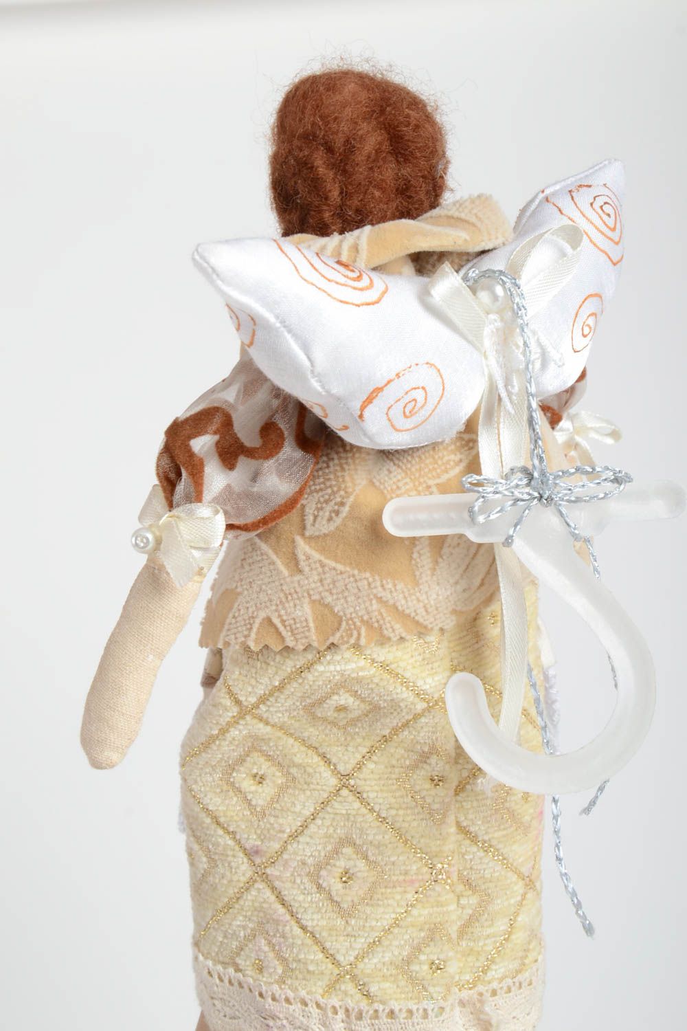 Авторская тканевая кукла ручной работы для интерьера Лавандовое счастье  фото 4