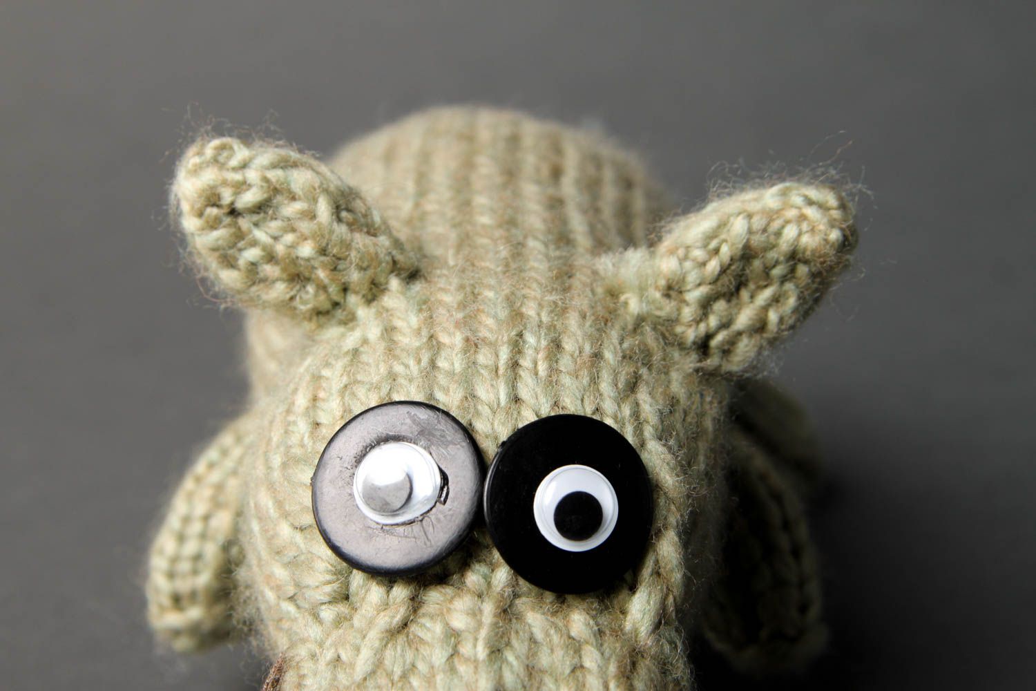 Peluche hippopotame Jouet fait main tricoté en laine Cadeau pour enfant photo 3