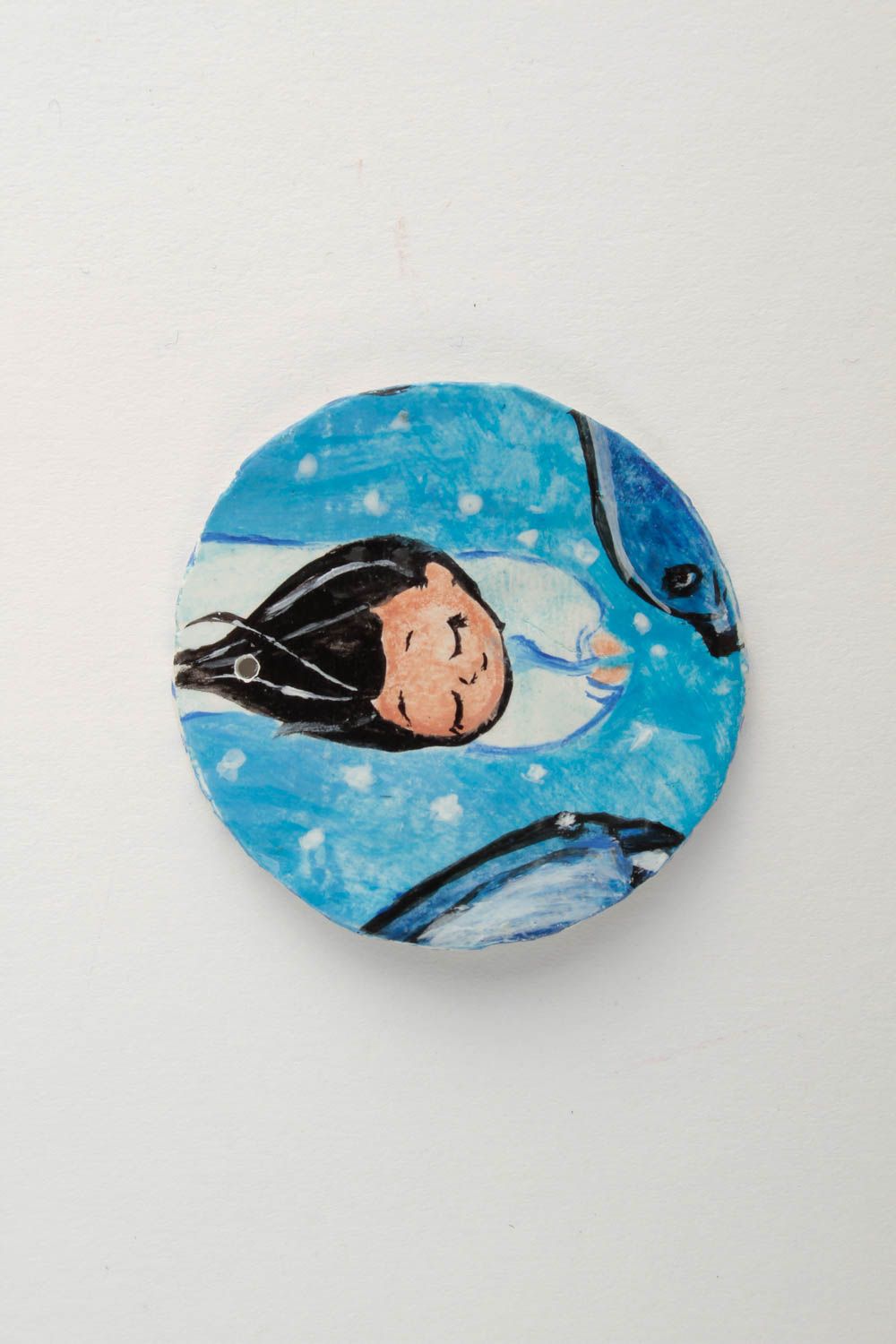 Round handmade plastic pendant cute pendant design accessories for girls photo 4
