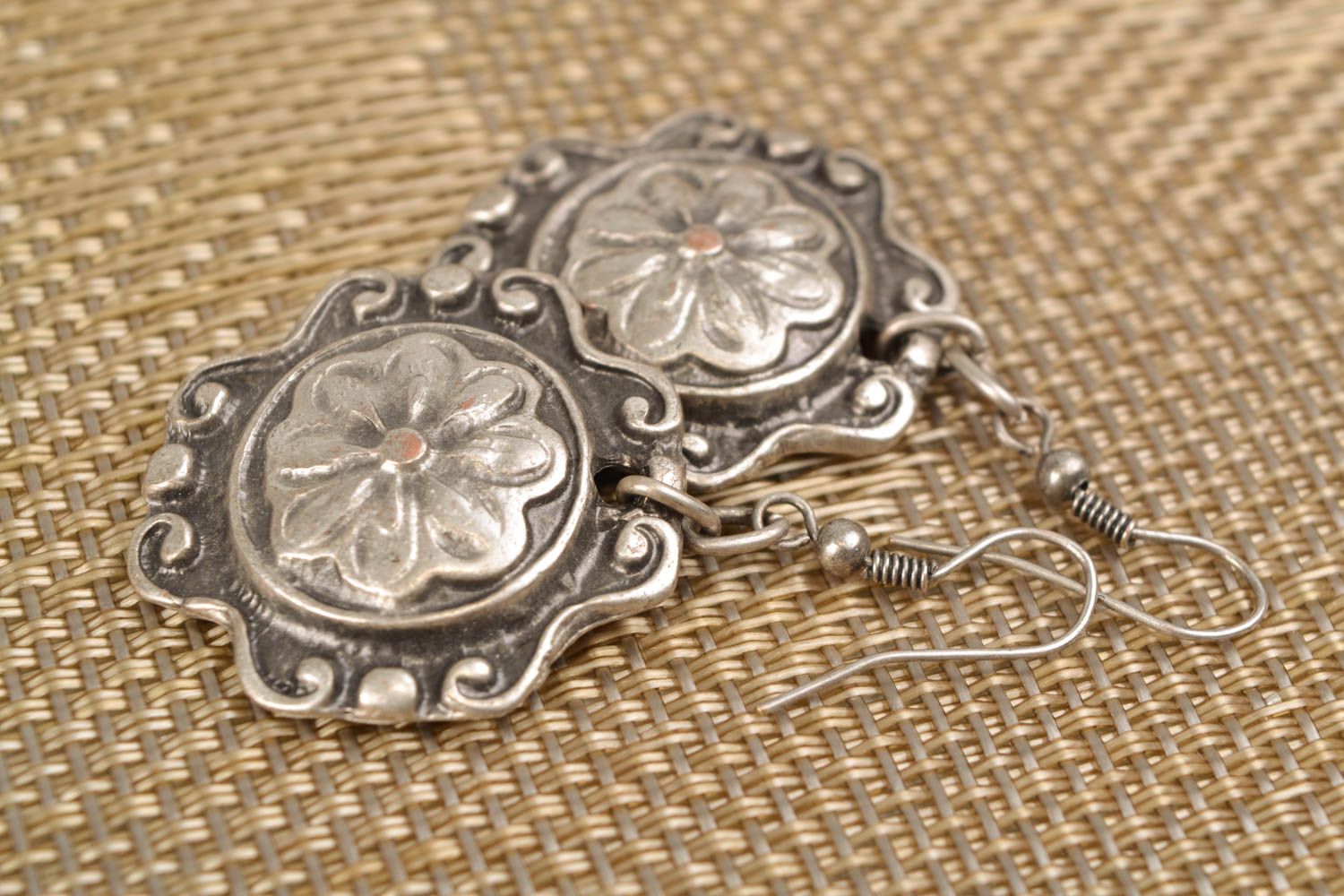 Unusual earrings made of hypoallergenic metal photo 1