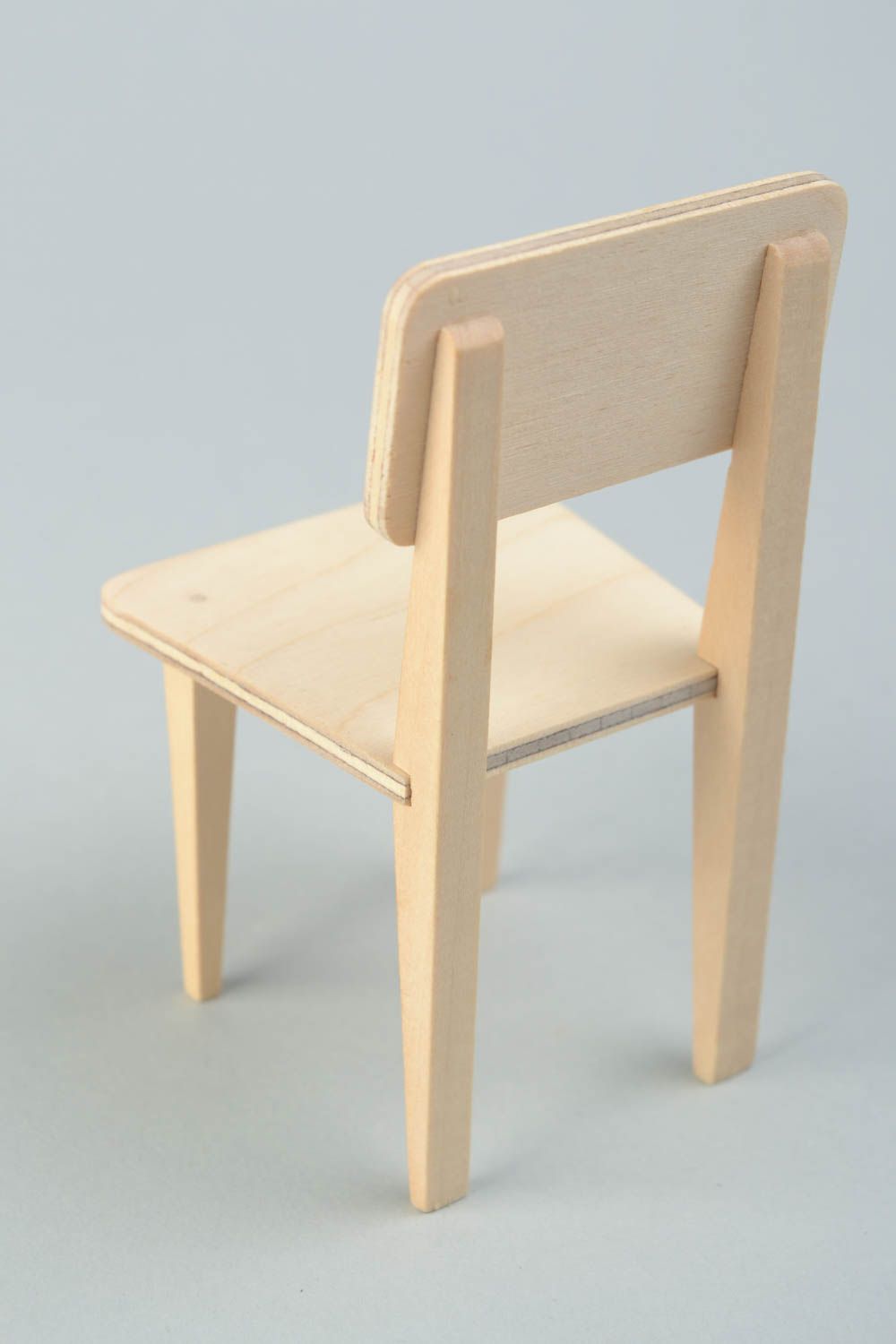 Chaise pour poupée en bois faite main pour serviettage original pratique photo 4