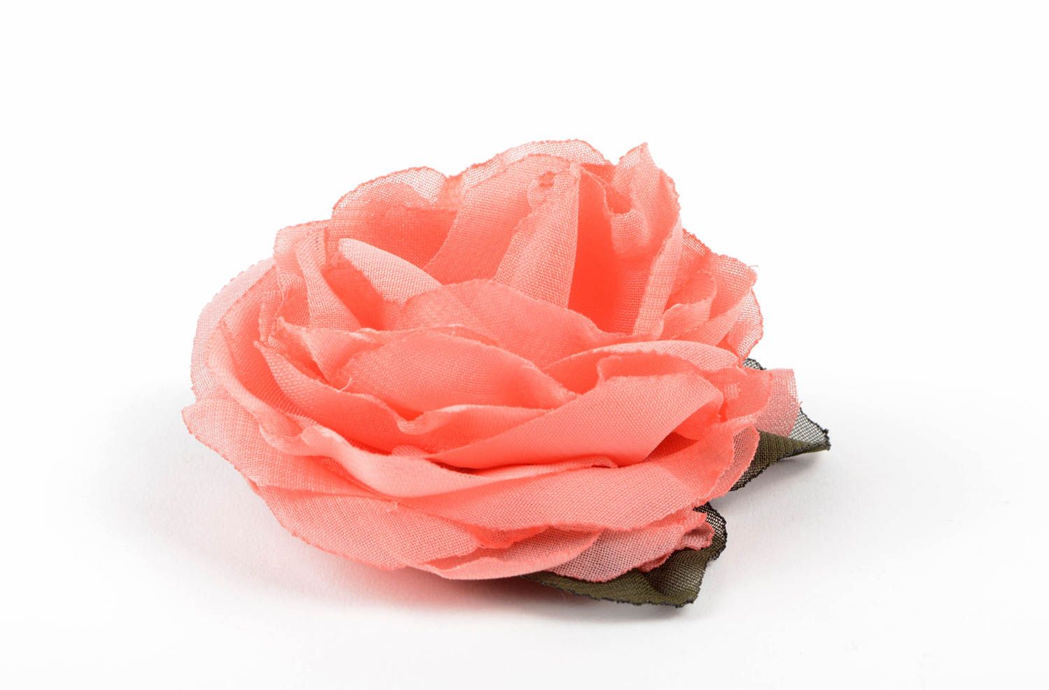 Handmade Haar Schmuck Blumen Haarspange festlicher Haarschmuck rosa Rose foto 3