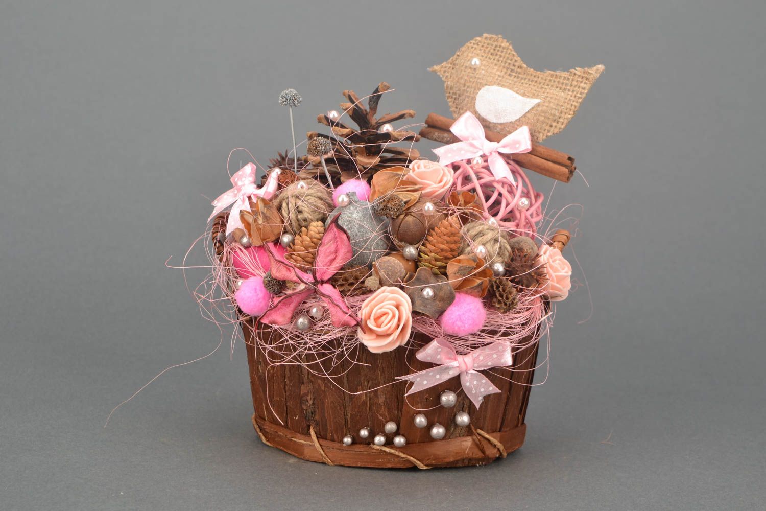 Basket topiary for home decor photo 1