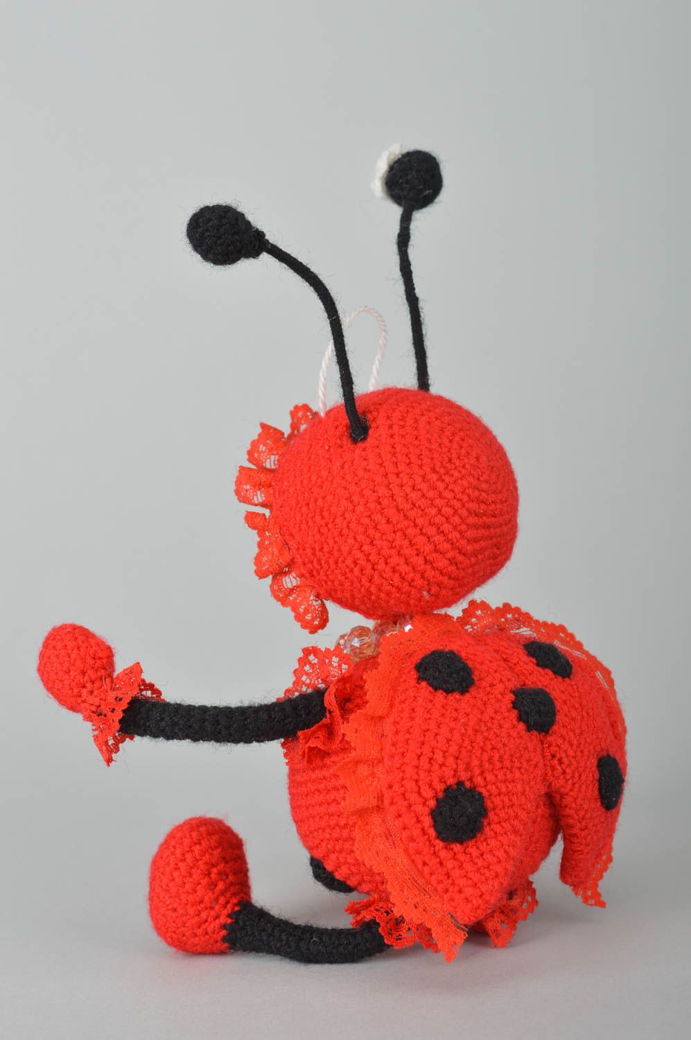 Kleinkinder Spielzeug handmade Stoff Tier Marienkäfer weiches Kuscheltier foto 5