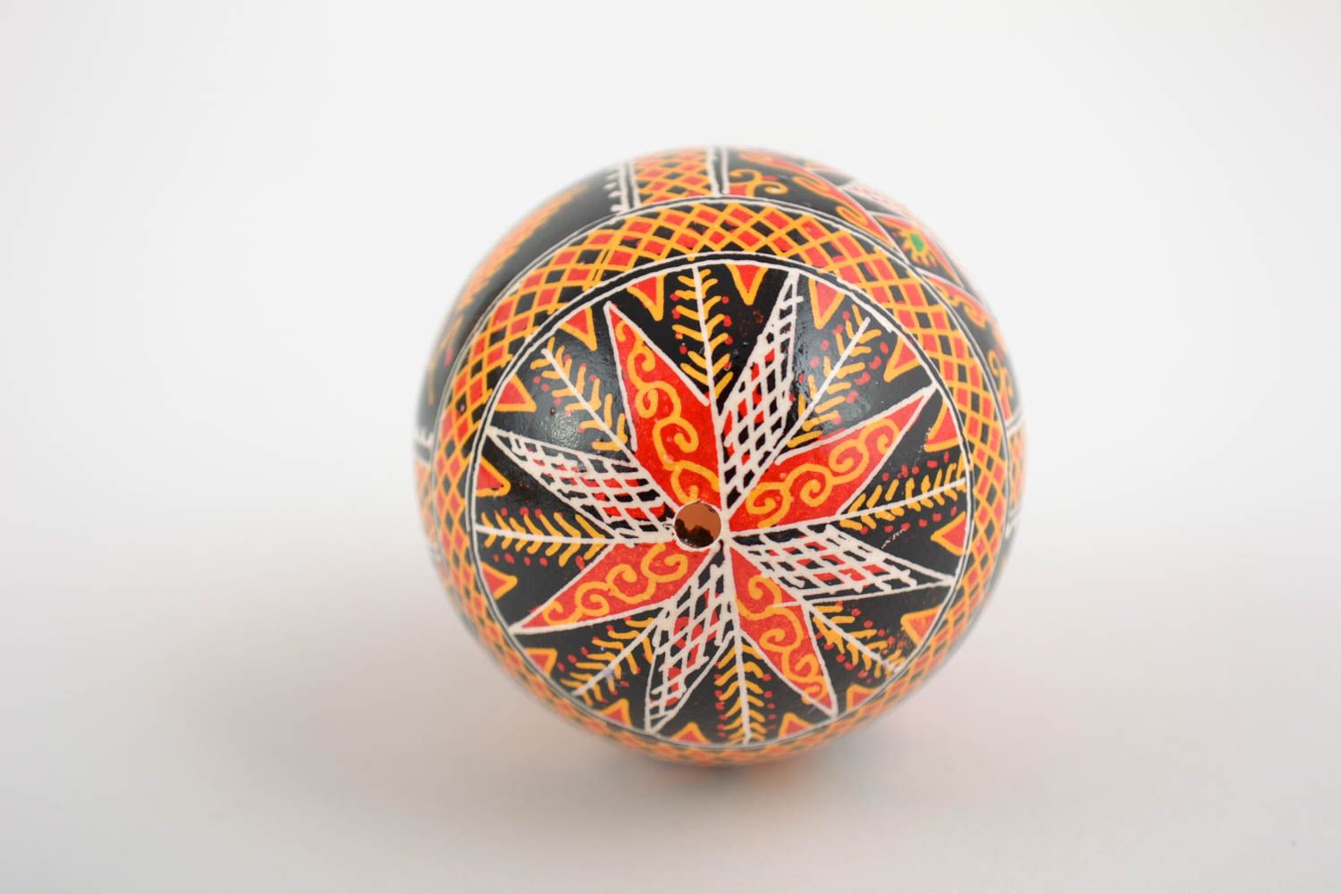 Designer Easter egg painted with acrylics handmade beautiful holiday pysanka photo 5