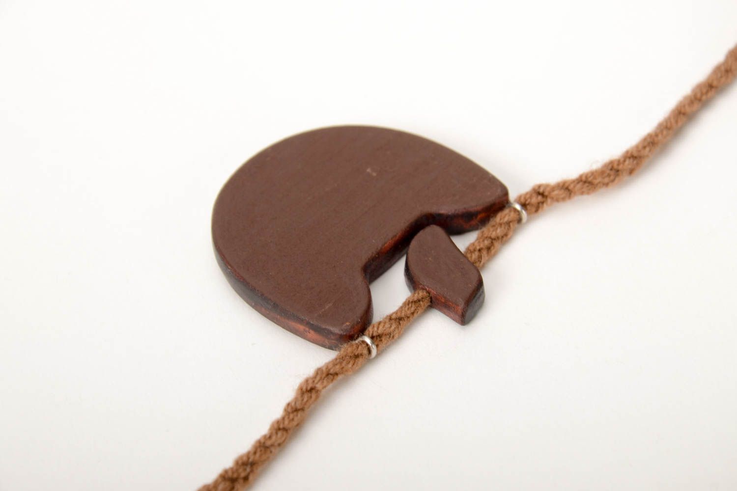 Handmade pendant designer accessory wooden pendant unusual jewelry gift for girl photo 4