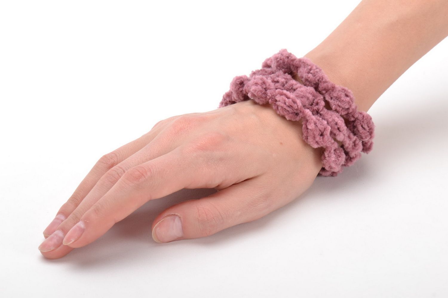 Collier transformable bracelet en tissu fait main photo 5