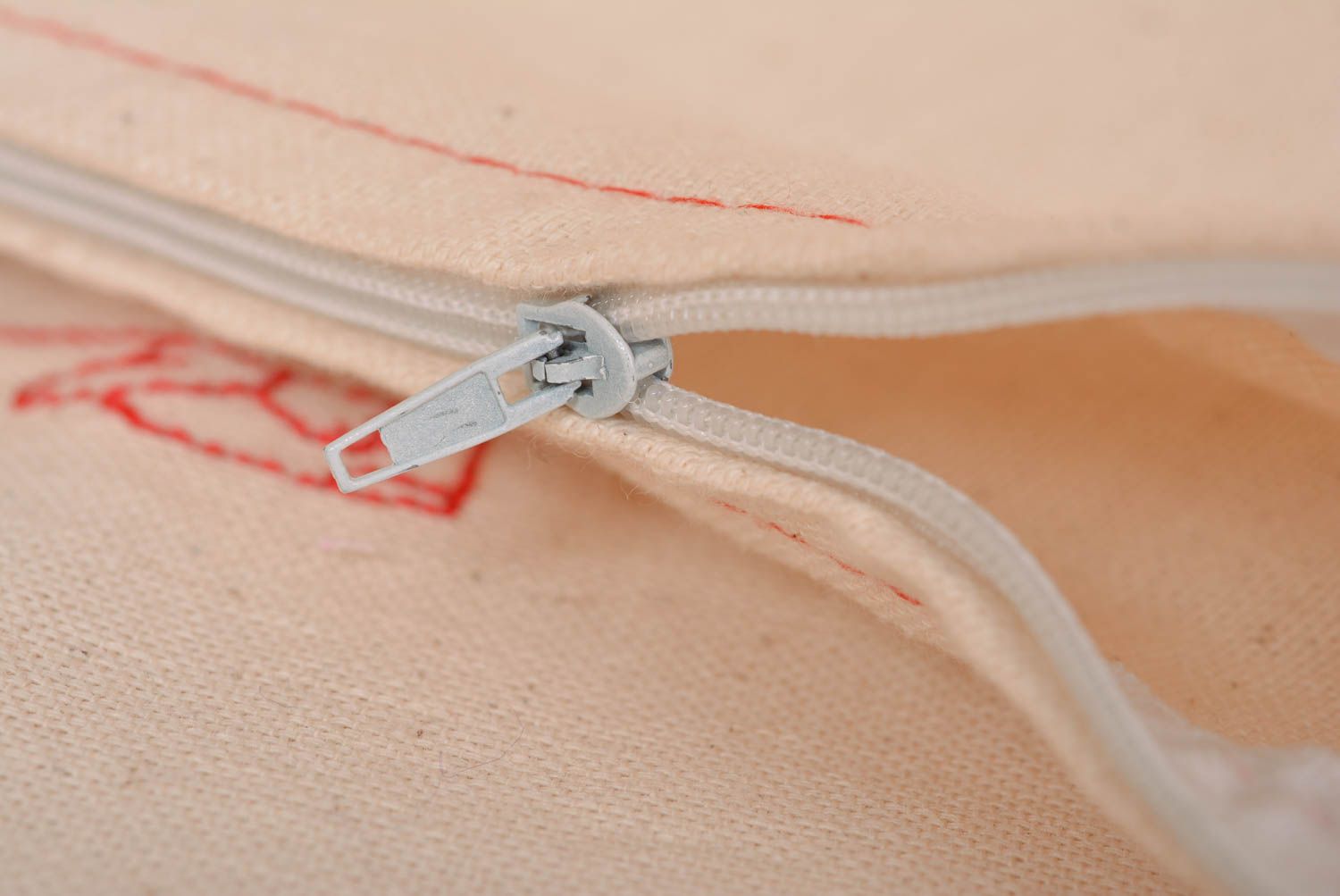 Handmade beautiful designer pillow cover sewn of natural semi linen cloth photo 4