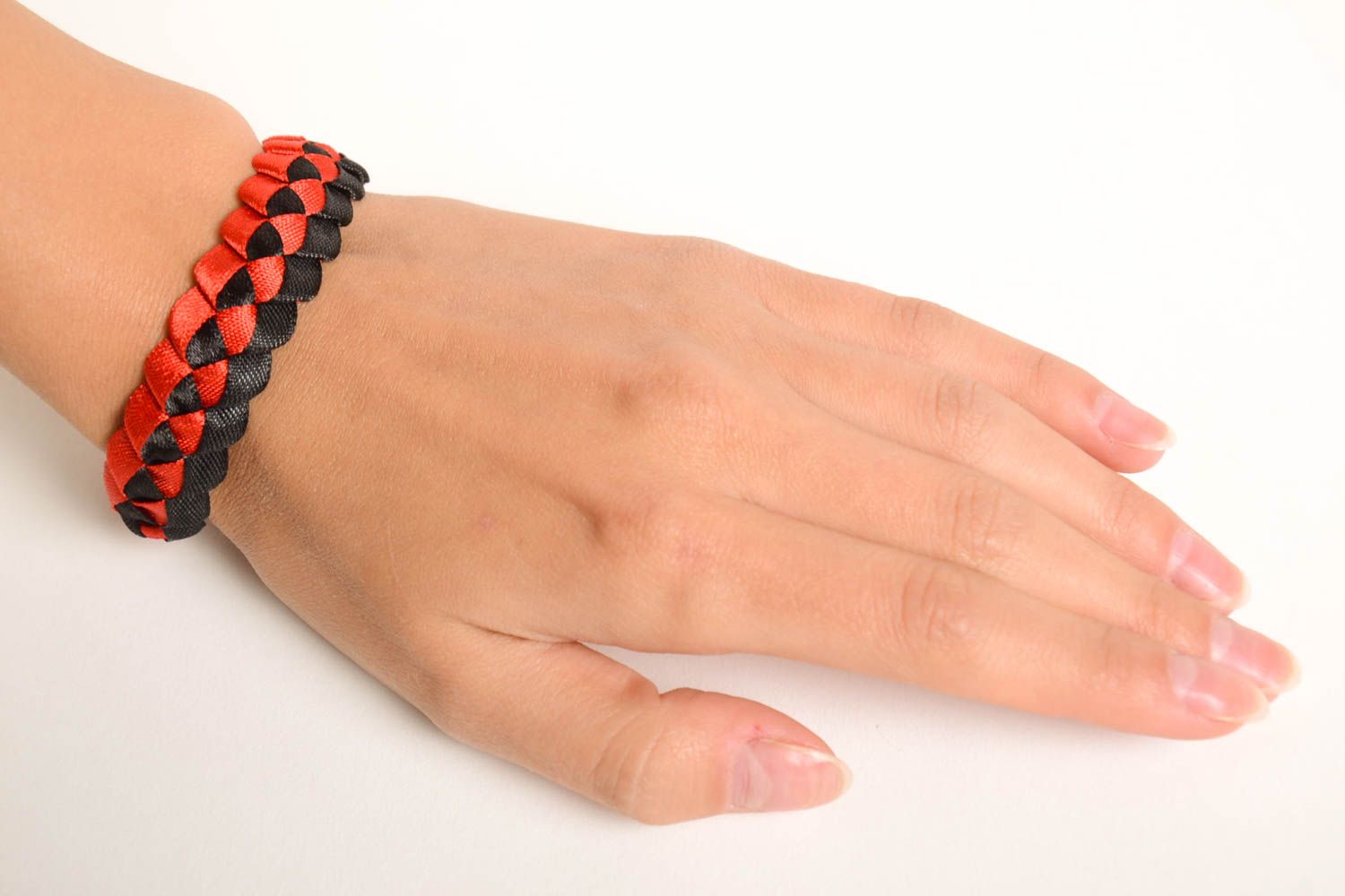 Freundschaft Armband Schmuck handgemacht Designer Armband in Rot Schwarz  foto 2