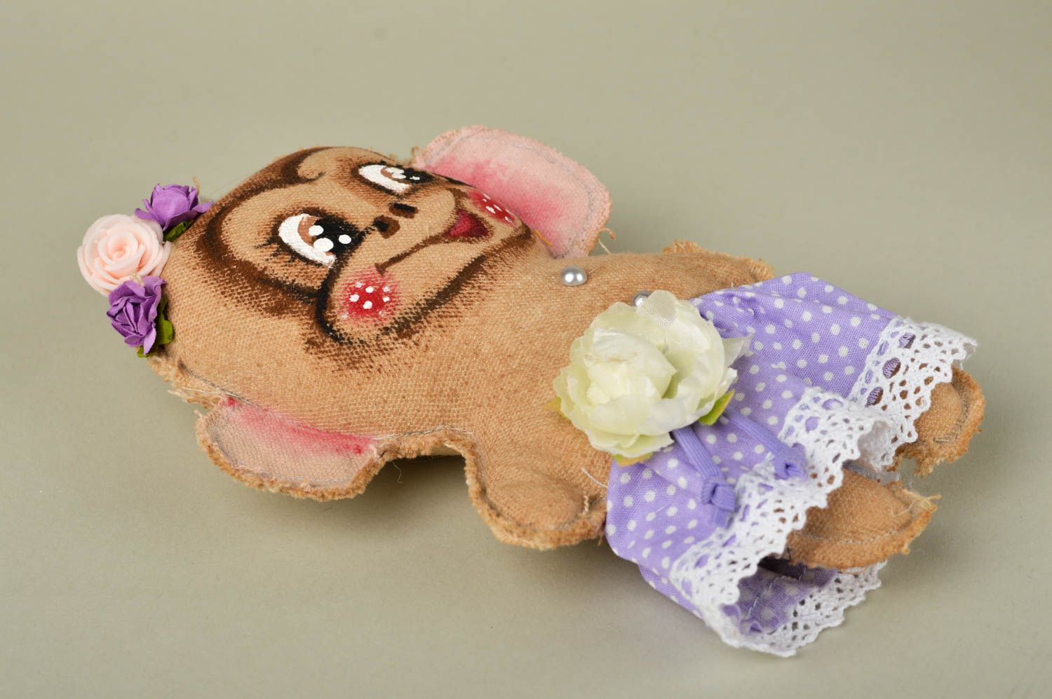 Stoff Tier Affe handmade Stoff Kuscheltier Geschenk für Kinder Kuscheltier Affe foto 5