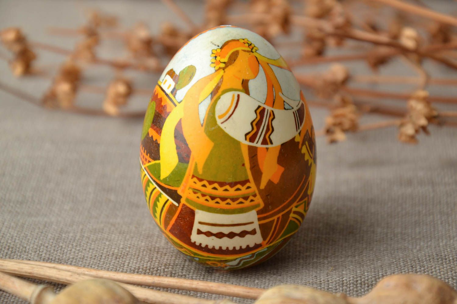 Painted Easter egg in Ukrainian style photo 1