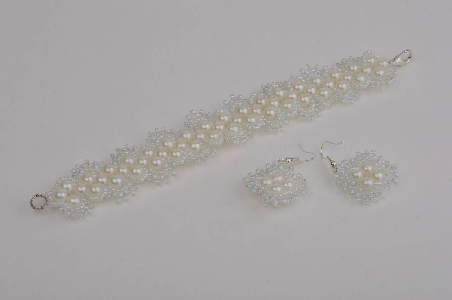 Handmade beaded earrings bracelet designs cool jewelry set fashion trends photo 3