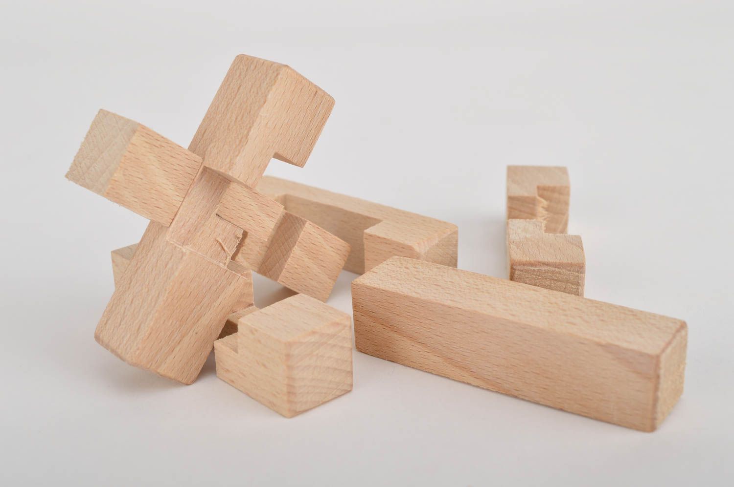 Juguete artesanal para niño figura de madera regalo original Rompecabezas foto 4