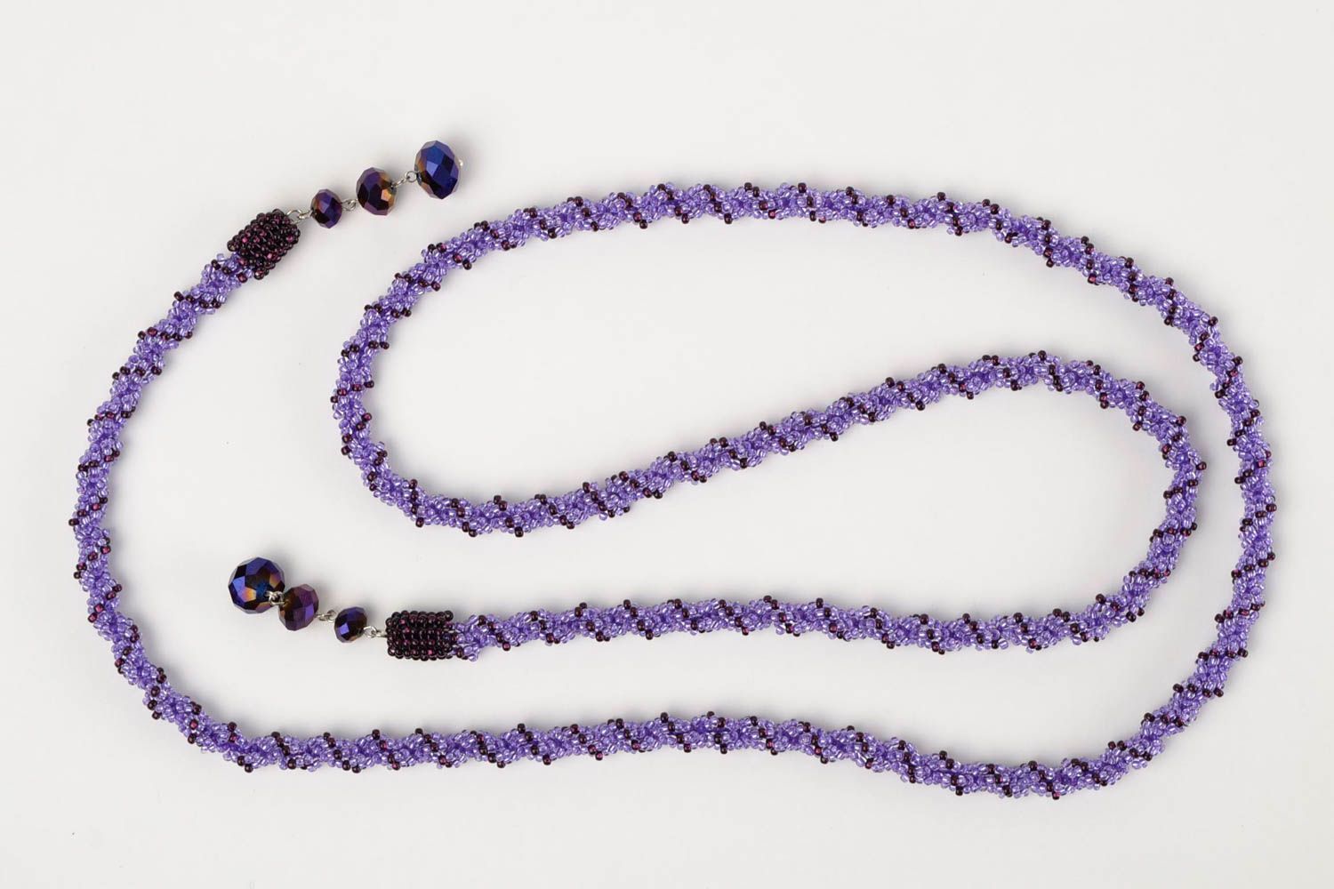 Handmade Rocailles Kette lange Halskette schöner Schmuck mit Glasperlen foto 3