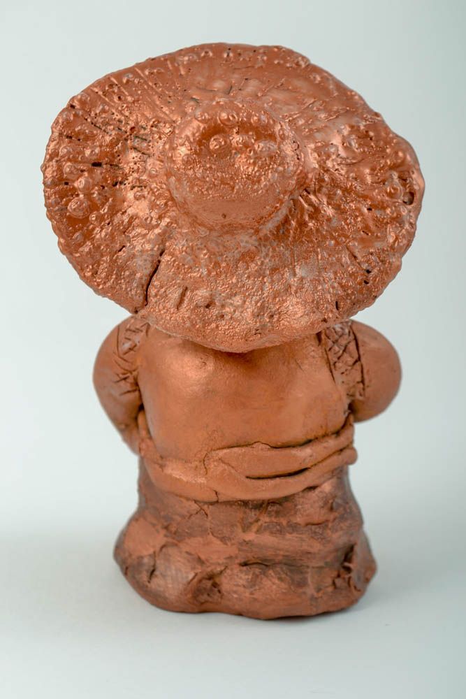 Статуэтка глиняная необычная статуэтка хэнд мейд статуэтка интерьерная фото 4