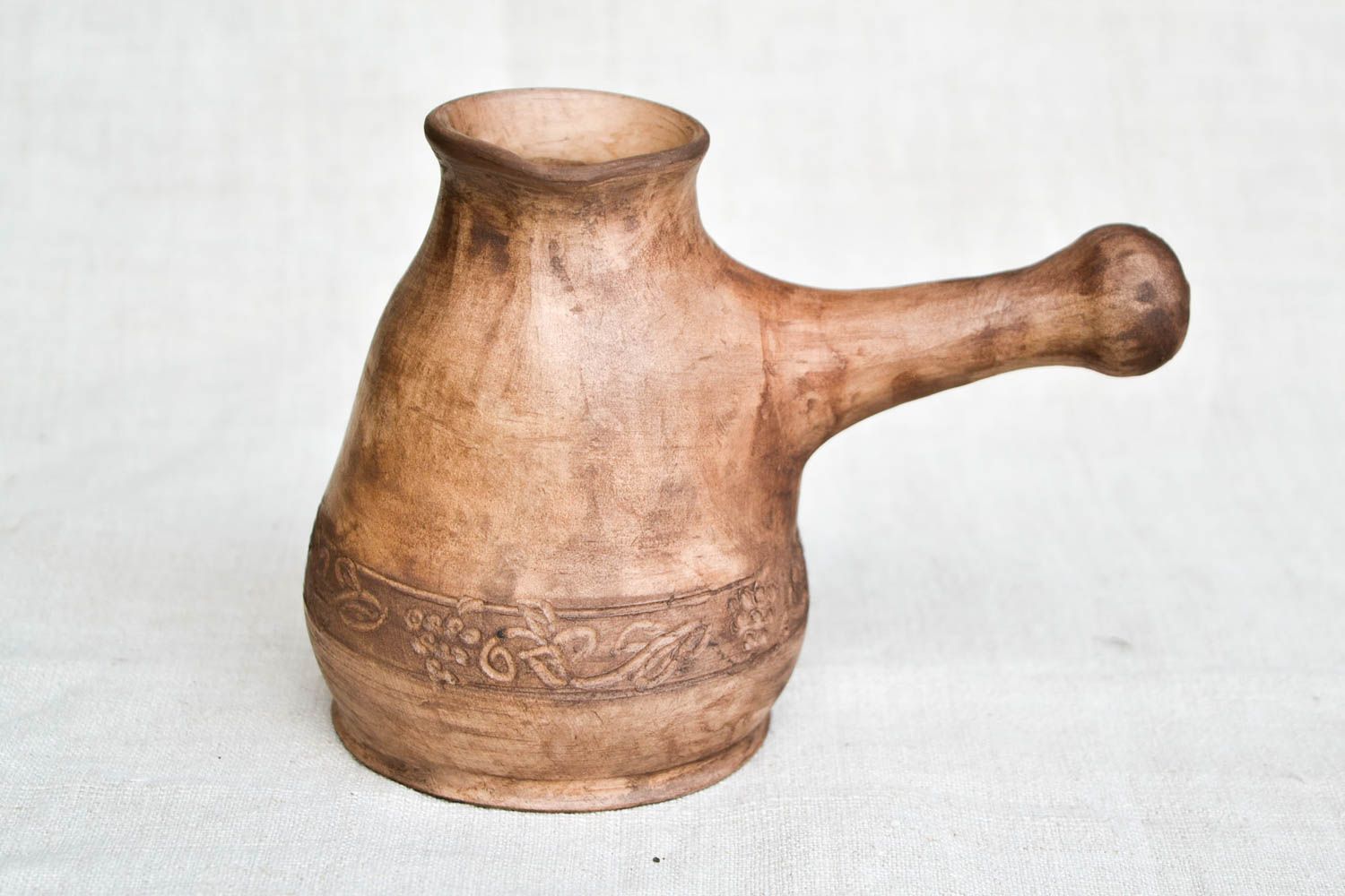 Ceramic cezve handmade coffee pot clay tableware kitchen decor eco pottery photo 3