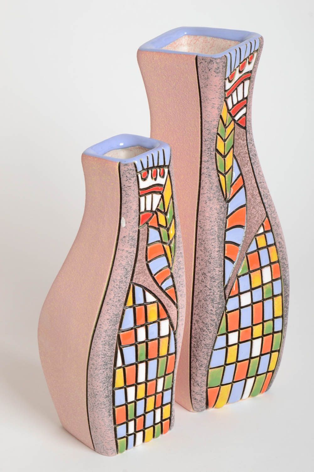 Сувениры ручной работы керамические вазы для цветов декор интерьера цветы фото 2