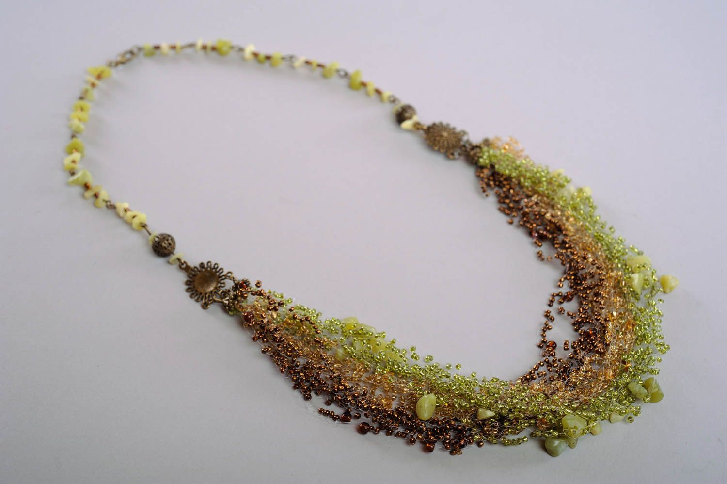 Necklace Made of Beads Forest of Elves photo 2