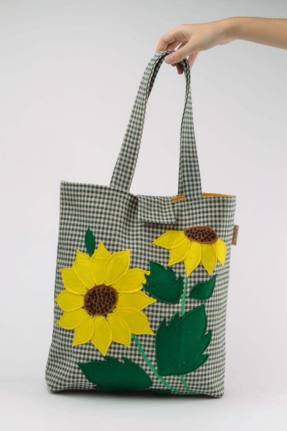 Handmade Stofftasche Sonnenblumen foto 4