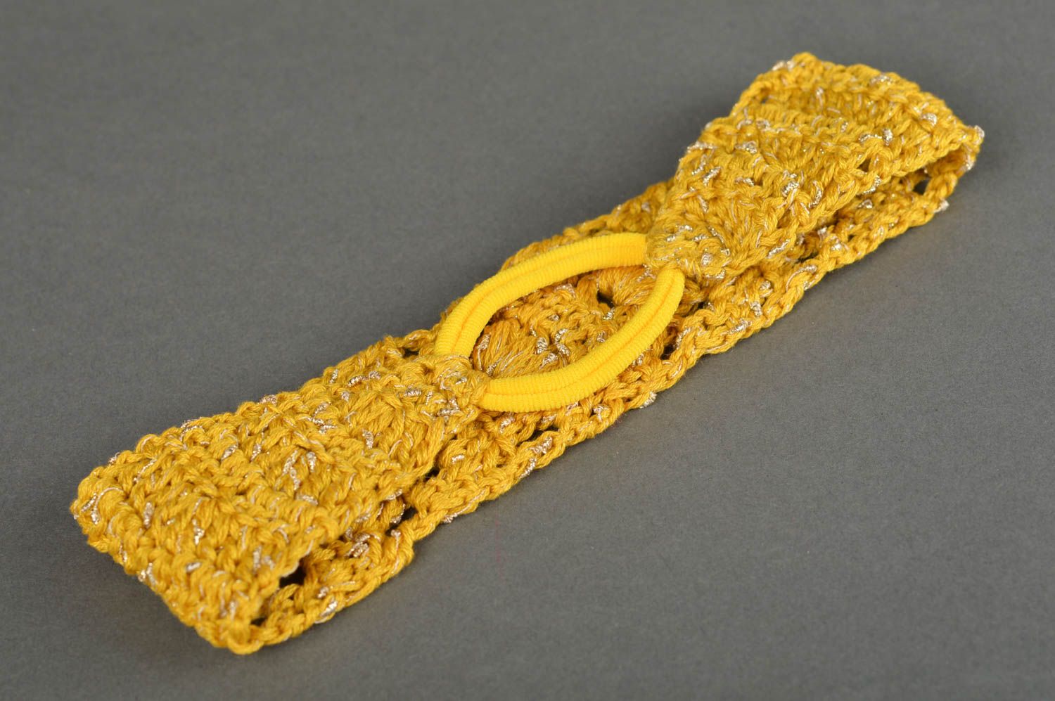 Kinder Haarband Schmuck handgemacht Accessoire für Kinder in Gelb einzigartig foto 5