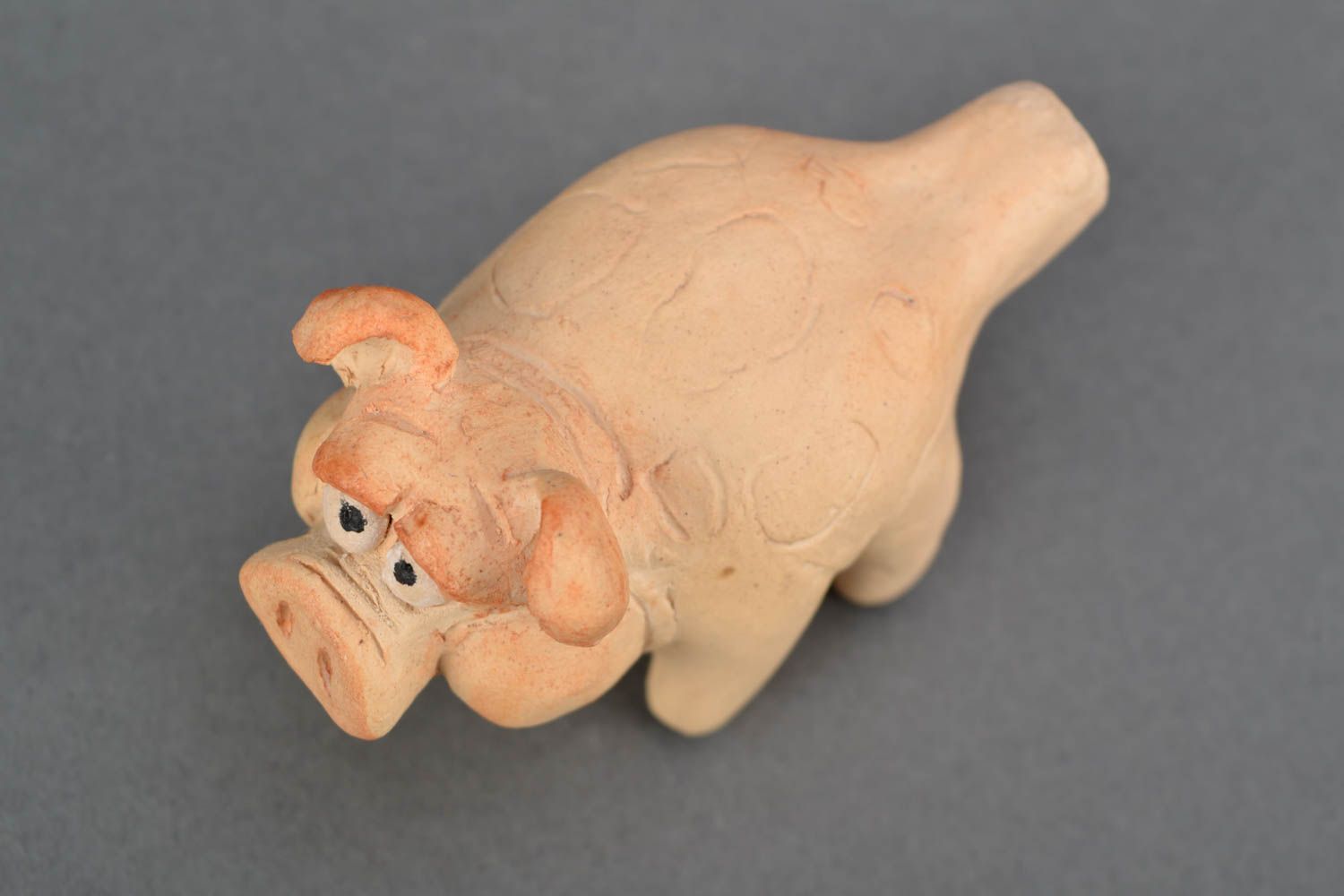 Silbato de cerámica Cerdo foto 3