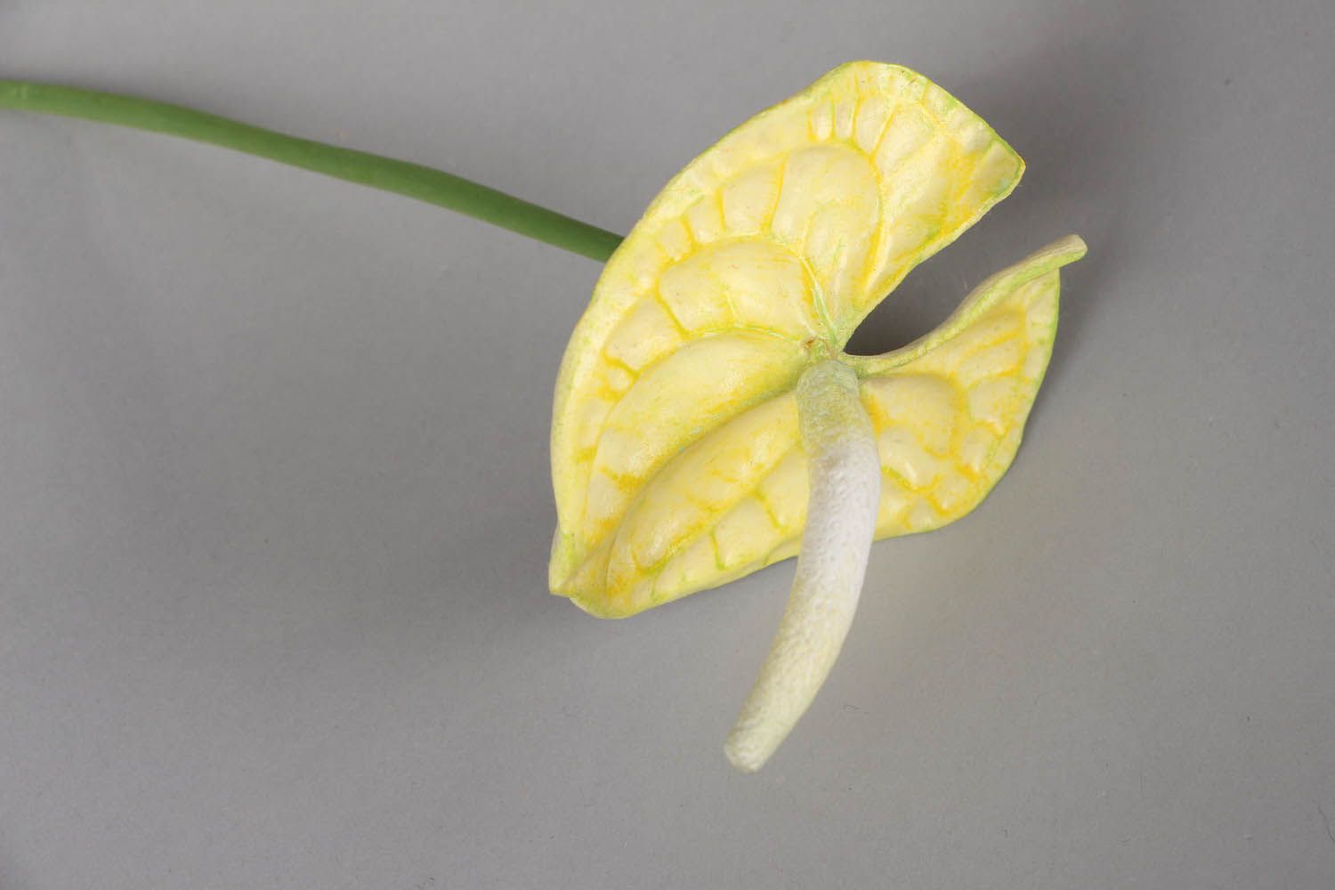 Anthurium Flower Made of Japanese Polymer Clay photo 2