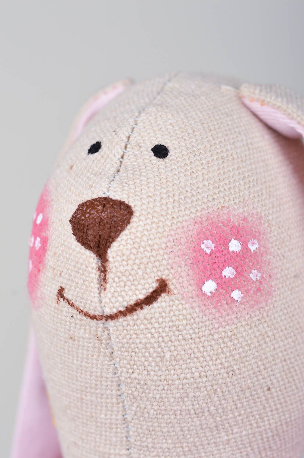Juguete artesanal de algodón muñeco de peluche regalo original para niño	 foto 5