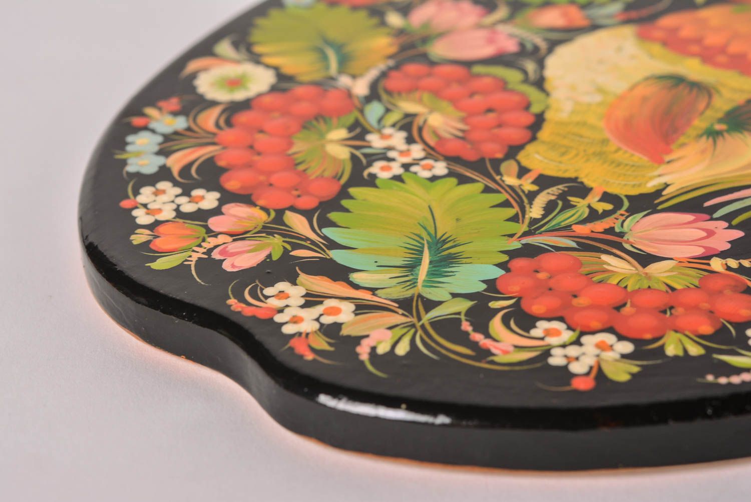 Wooden handmade plate painted beautiful home decor stylish accessories  photo 4