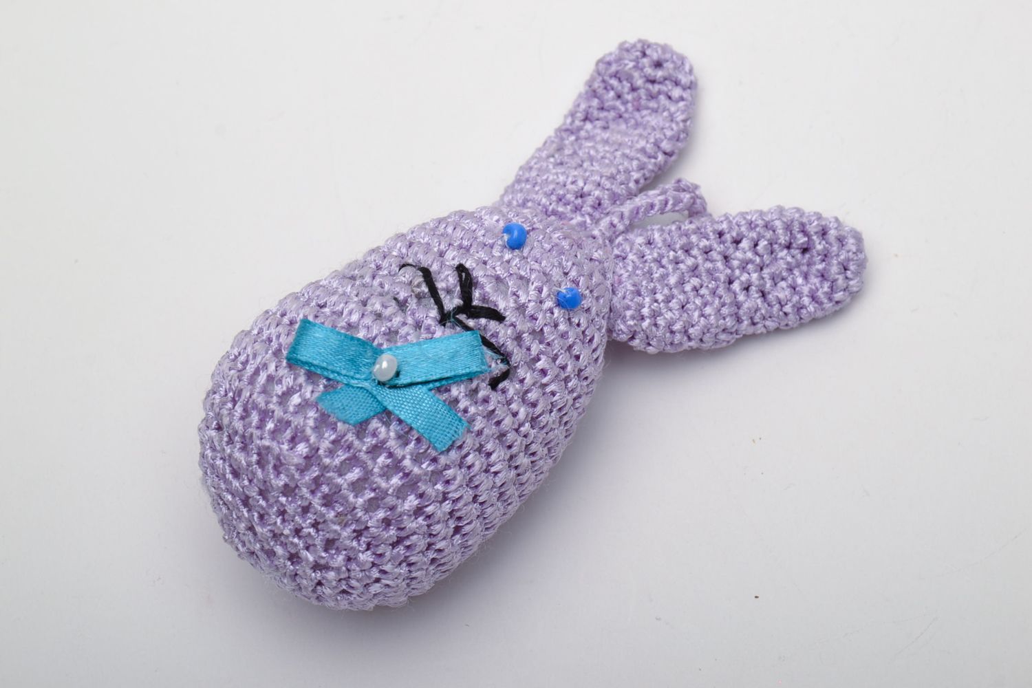 Soft crochet Christmas tree toy hare photo 2