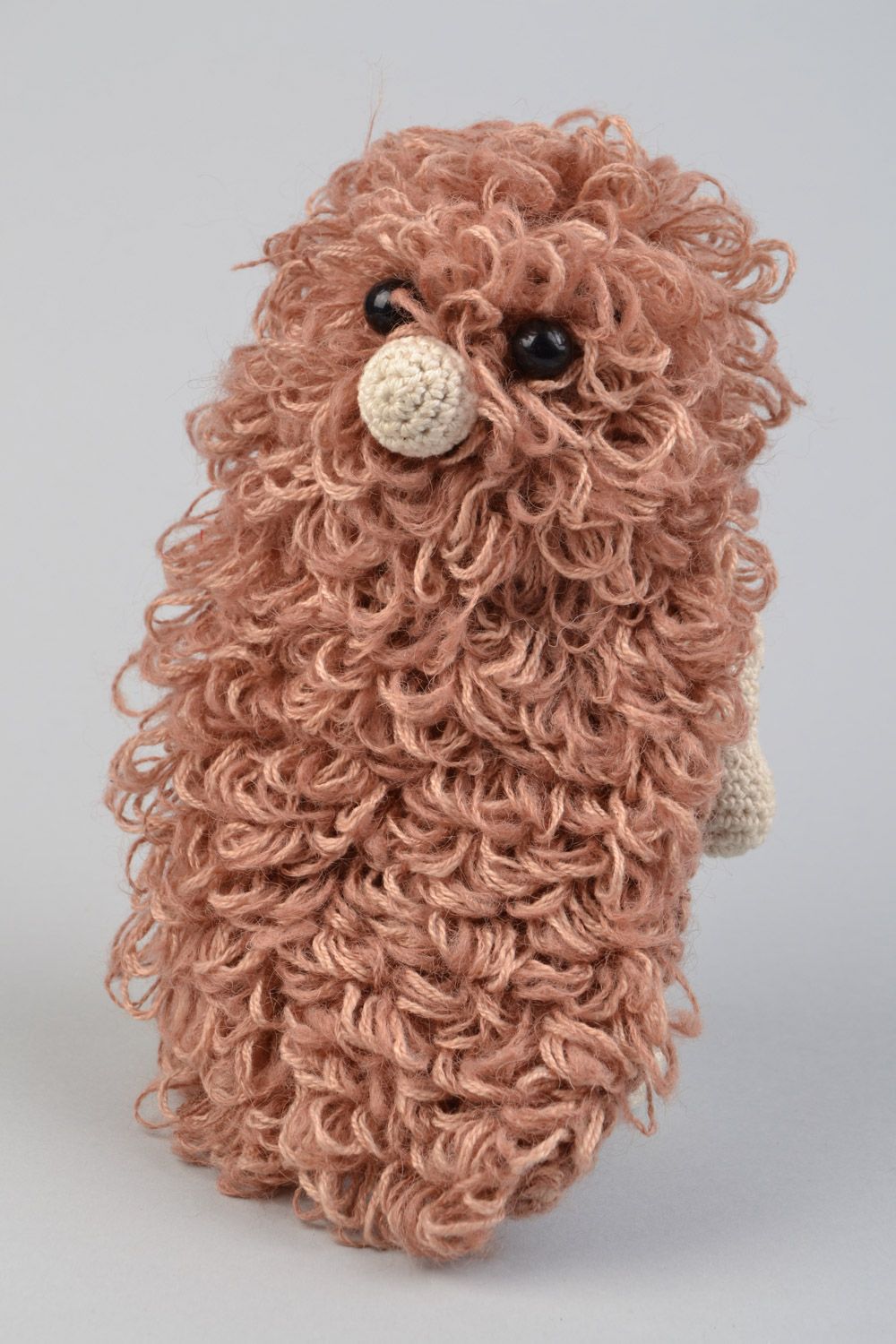 Jouet mou original Lutin amusant tricoté coton et mi-laine au crochet fait main photo 5