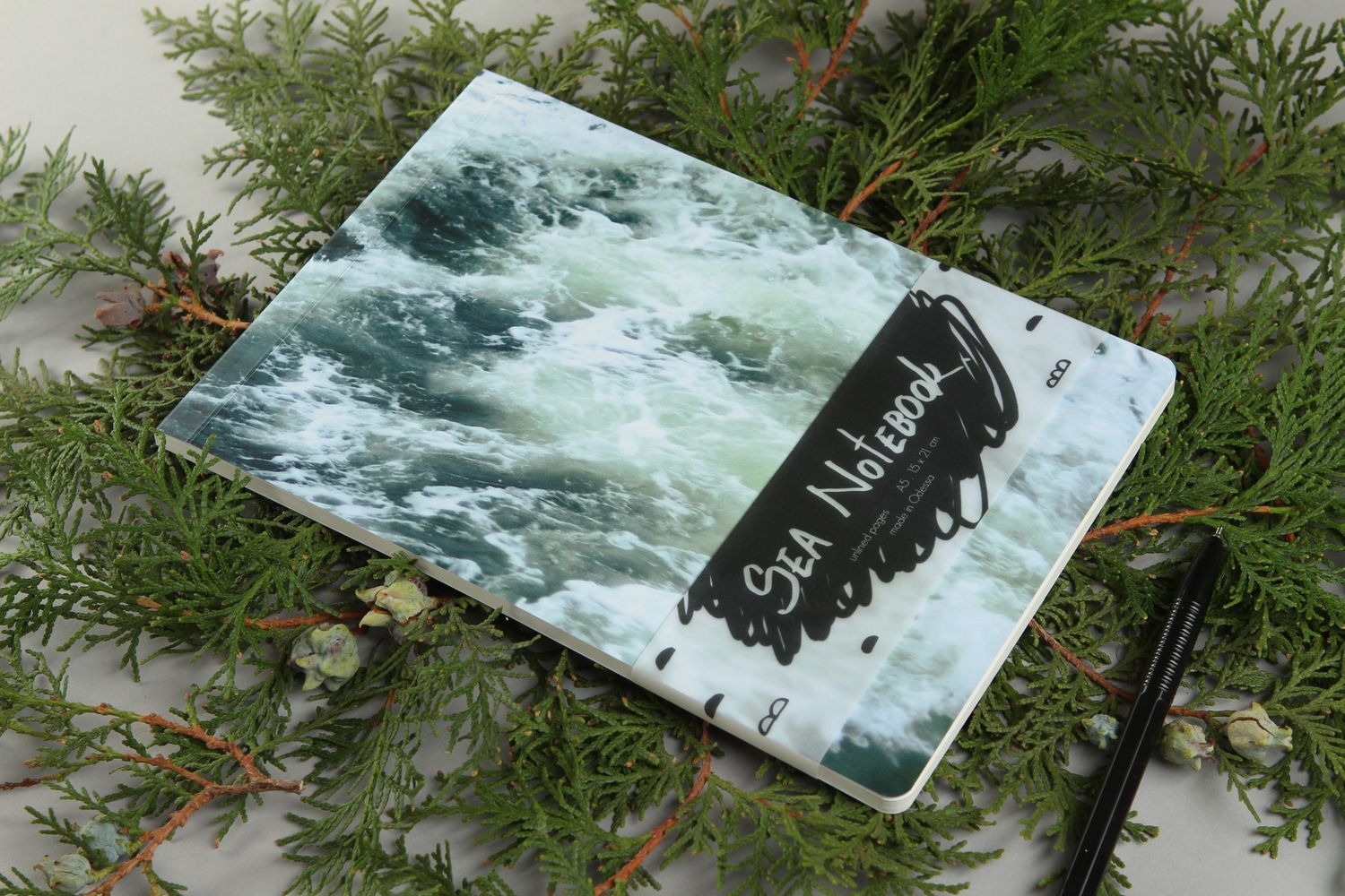 Блокнот ручной работы скетчбук блокнот море в шторм альбом для художников фото 1