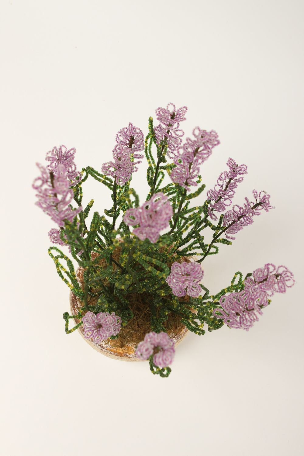 Tischdeko mit Blumen handmade Lavendel Blumen künstlich Blumen Deko originell foto 4