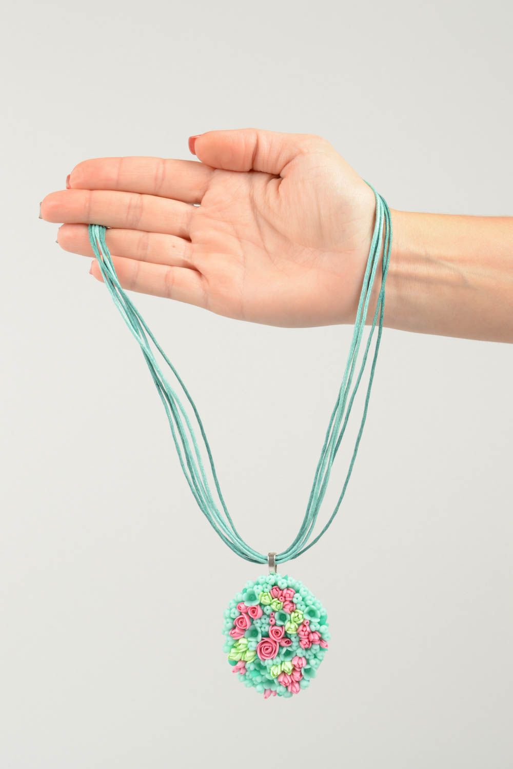 Handmade designer cute pendant stylish plastic pendant unusual accessory photo 5