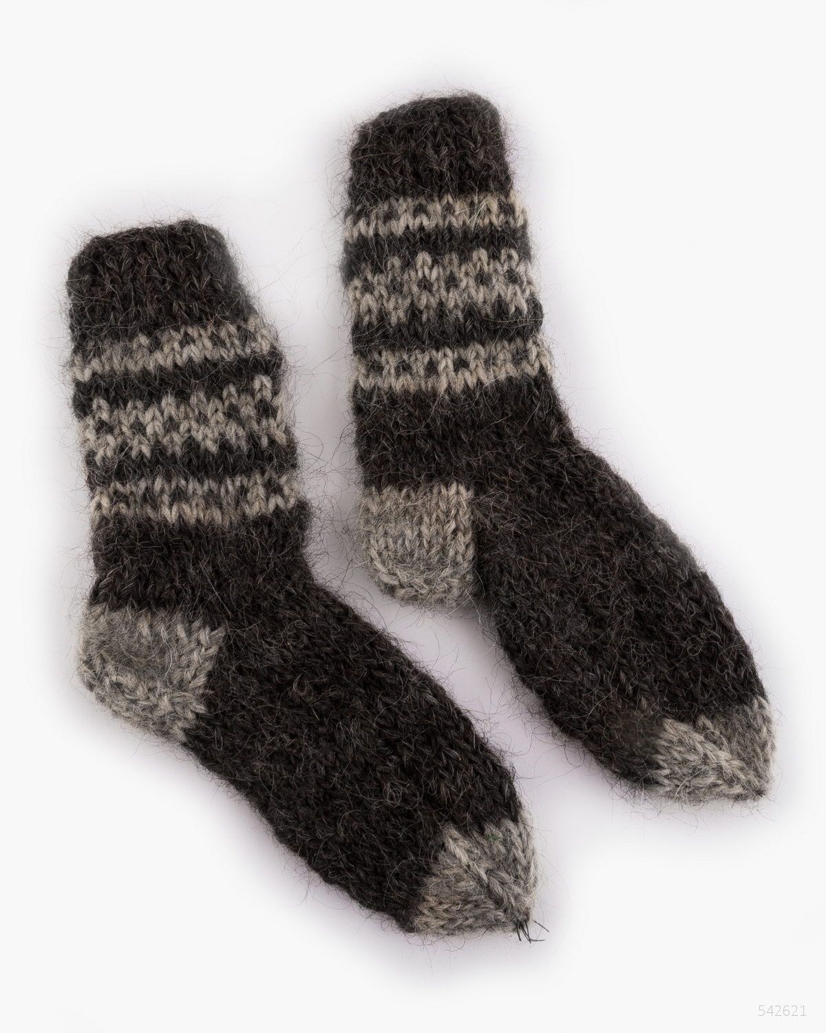 Calcetines de lana de color gris oscuro para hombres foto 2